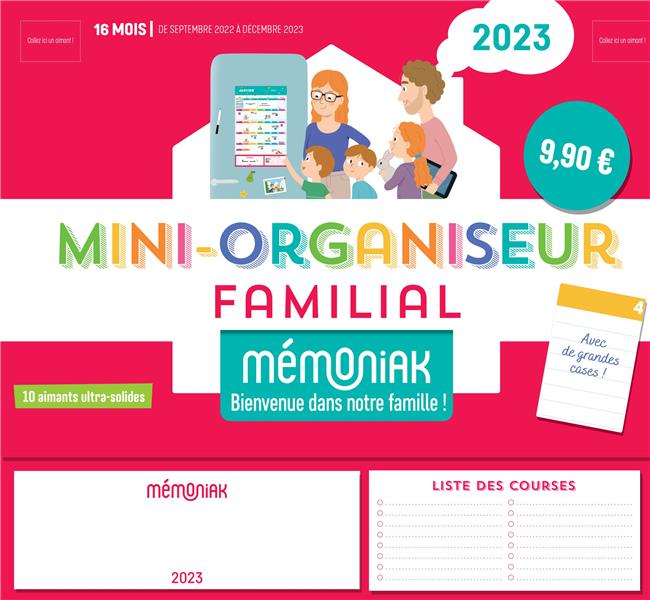 Mémoniak : Organiseur familial Mémoniak 2024, calendrier familial