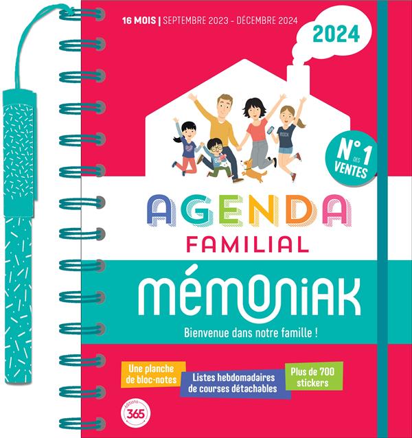 Agenda familial Famille nombreuse Mémoniak 2024 avec Marie Alix