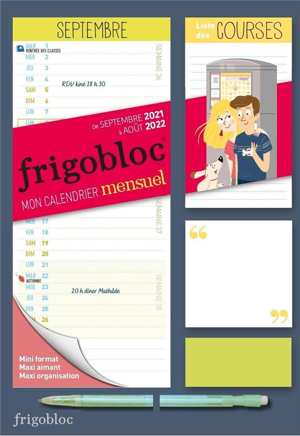 Mini frigobloc mensuel : calendrier d'organisation familiale