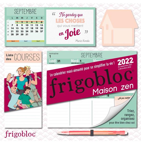  Frigobloc Hebdomadaire 2024 Maison zen (de sept. 2023