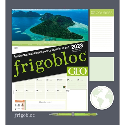 Frigobloc Mensuel 2023 - Calendrier d'organisation familiale / mois (de  sept. 2022 à déc. 2023)