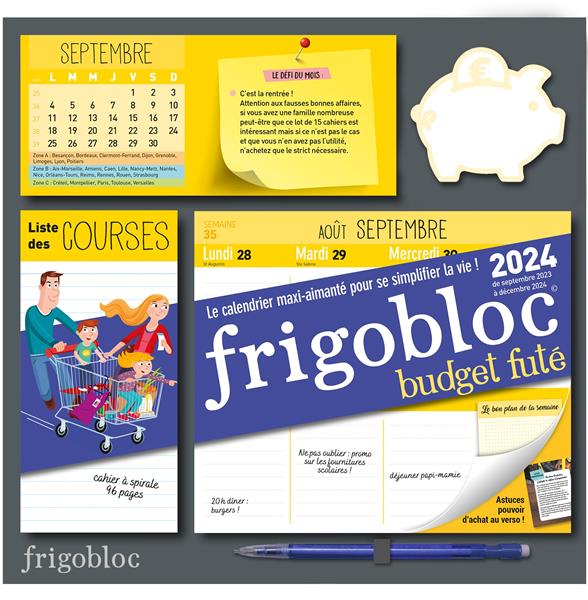 Frigobloc hebdomadaire : calendrier d'organisation familiale