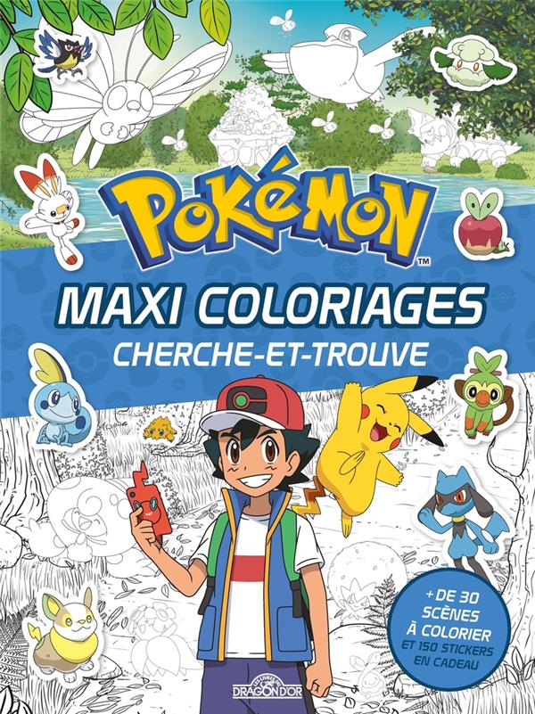 Pokémon - Pochette de stickers épais repositionnables - Défis et  cherche-et-trouve à créer ! - Coloriages Pokémon