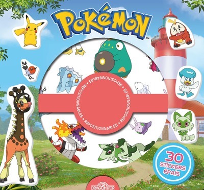 Pokemon - pochette de stickers epais repositionnables defis et