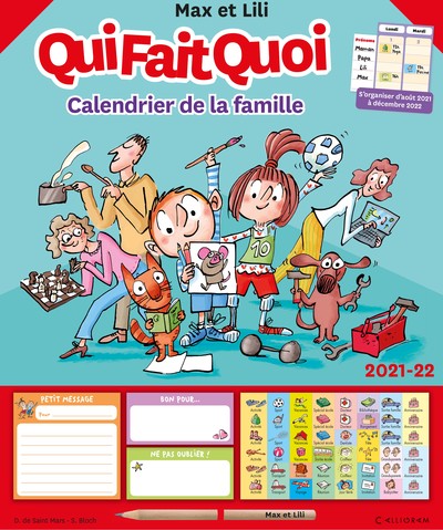 Calendrier Familial Max Et Lili 2024-2025 - Organisation Annuelle, Fun Et Éducatif