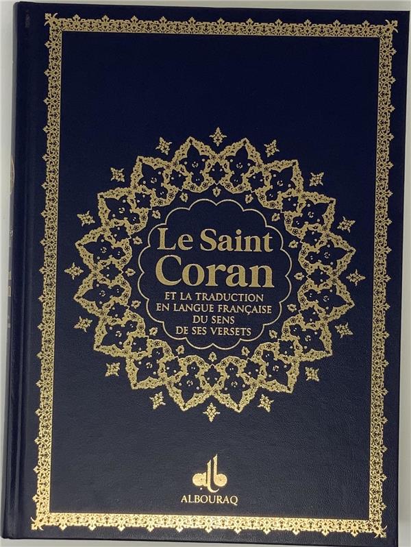 Le Coran français/arabe Grand format Bleu doré