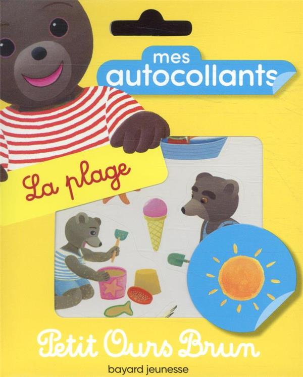 Mes Autocollants Petit Ours Brun La Plage Librairie Quartier Latin