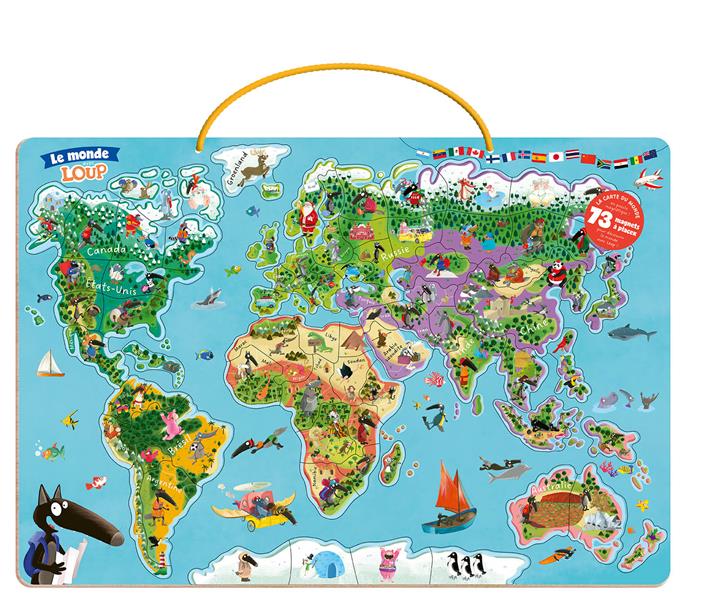 Ma carte du monde magnétique en puzzle - Je découvre le monde avec